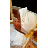 White Baby Girl Christening Dress with Bonnet Style MAYA SL