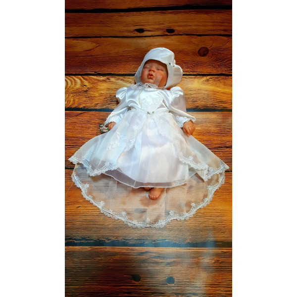 Beautiful White Christening/Baptise/Special Occasion Dress with Bonnet Style EMMA Beautiful White Christening/Baptise/Special Occasion Dress with Bonnet Style EMMA