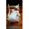 Beautiful White Christening/Baptise/Special Occasion Dress with Bonnet Style EMMA