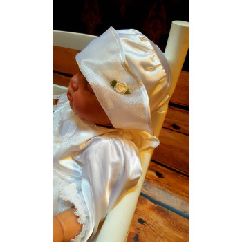 Beautiful White Christening/Baptise/Special Occasion Dress with Bonnet Style EMMA
