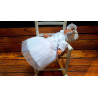 White Christening Baby Girl Dress with Bonnet Style MONICA