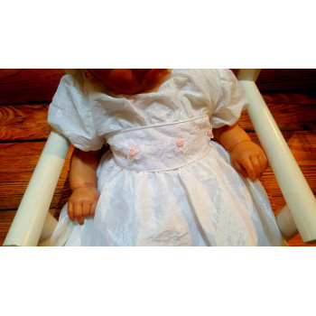 Christening White/Pink Dress Style LUCY
