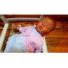 White and Pink 3 pcs Baby Girl Outfit style 64JTC-819