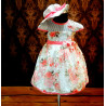 Lovely Ivory/Pink Special Occasion Girl Dress with Bonnet Style 0614