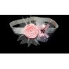 Lovely White/Pink Christening/Special Occasion Headband Style 189