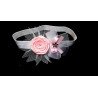 Lovely White/Pink Christening/Special Occasion Headband Style 189