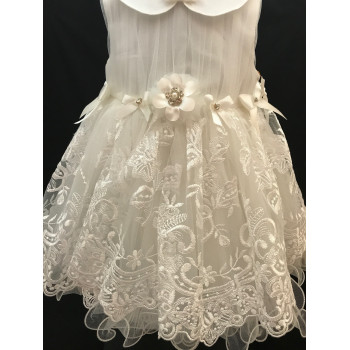 Couche Tot Baby Christening/Special Occasion Dress with Matching Headband 123056