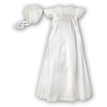 Baby Boy Christening Robe/Gown & Bonnet style 001177s