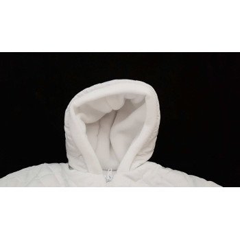 White Fleece Lined Baby Jacket style J01