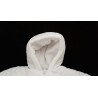 White Fleece Lined Baby Jacket style J01