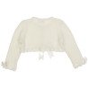 Baby Girl Ivory Christening/Baptism Bolero Style BOW-BOLERO 