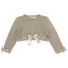 Baby Girl Camel Christening/Baptism Bolero Style BOW-BOLERO 