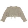 Baby Girl Camel Christening/Baptism Bolero Style BOW-BOLERO 