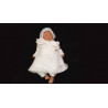 White Fleece Baby Girl Outfit style FL01