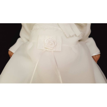 White Fleece Baby Girl Outfit style FL01