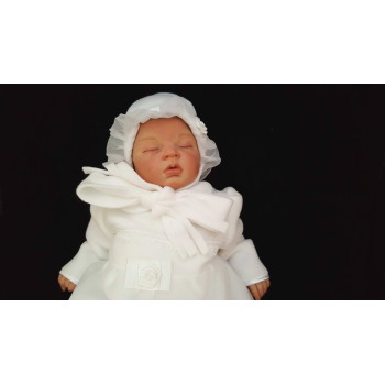 White Fleece Baby Girl Outfit style FL01