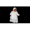3 pcs White Christening Baby Girl Outfit style Wch01
