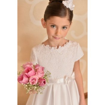 Satin skirt Beautiful Communion Dress style J5