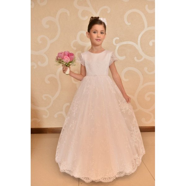Subtle Lace Communion Dress style J06 Subtle Lace Communion Dress style J06