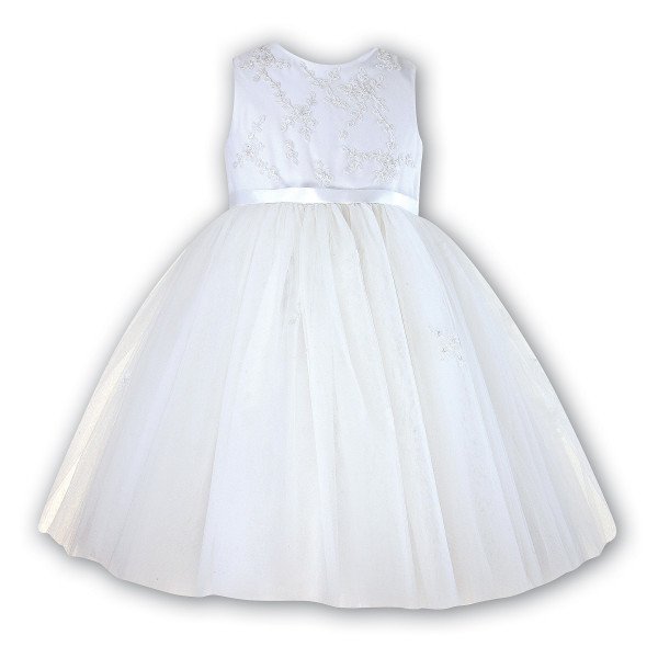 Sarah Louise Ivory Ballerina Length Flower Girl Dress Style 070035-2 Sarah Louise Ivory Ballerina Length Flower Girl Dress Style 070035-2