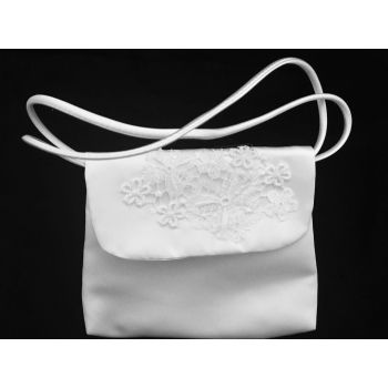 Communion Handbag with Lace on Flap style Emi06