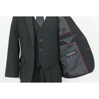 3 Pc Black Stripe Communion/Special Occasion Suit Style 278