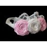 White/Pink Christening/Special Occasion Headband Style 437