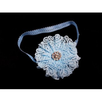 Blue Handmade Christening/Special Occasion Headband Style 207
