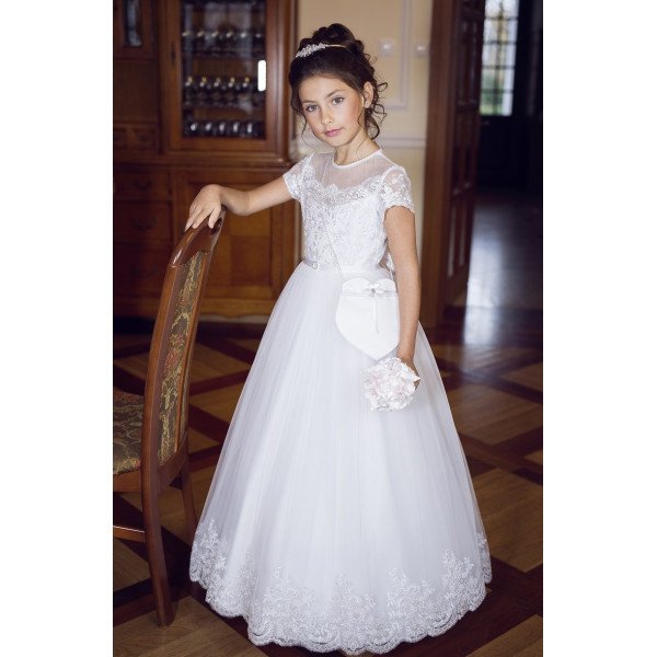 Elegant Handmade First Holy Communion Dress Style B05 Elegant Handmade First Holy Communion Dress Style B05