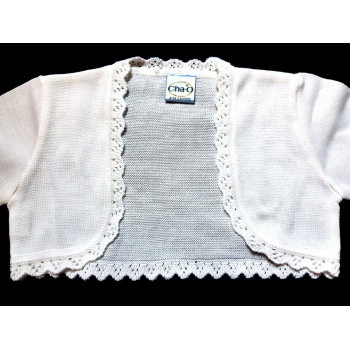 Lovely First Holy Communion/Flower Girls/Special Occasion White Bolero Style 6292-V18