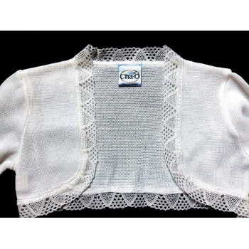 Lovely First Holy Communion/Flower Girls/Special Occasion White Bolero Style 6301-V18