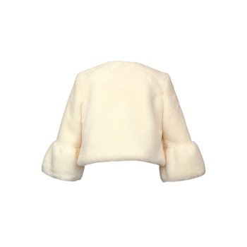 Ivory Faux Fur Bolero Style 49B/SM/18