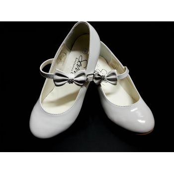 First Holy Communion White Leather Shoes Style DANIELLE