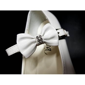First Holy Communion White Leather Shoes Style DANIELLE