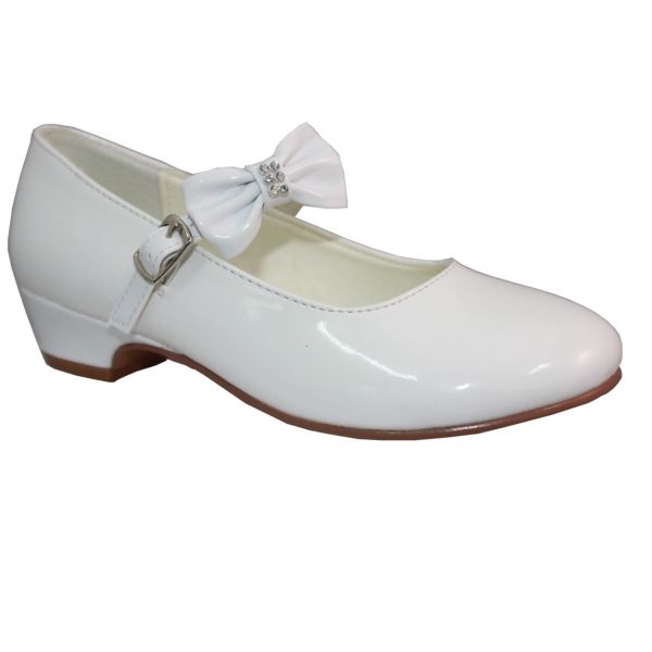 First Holy Communion White Leather Shoes Style DANIELLE