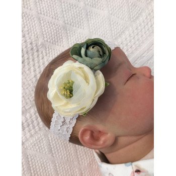 Lace/Flowers Christening/Special Occasion Headband Style CLAUDIA
