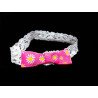 White/Pink Christening/Special Occasion Headband Style HEADBAND 02