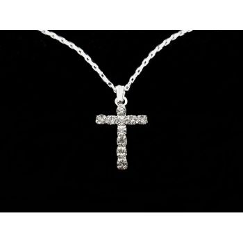 Silver First Holy Communion Necklace with Cross Style NECKLACE002