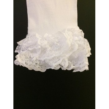 White Christening/Special Occasion Footless Frill Tights