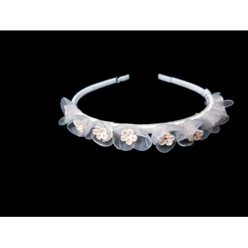 White/Pink First Holy Communion/Special Occasions Headband Style FH-03