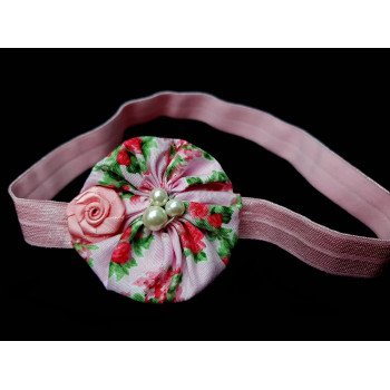 Handmade Pink Christening/Special Occasion Headband Style HEADBAND 06