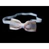 Handmade White/Pink/Gold Christening Headband Style 48a