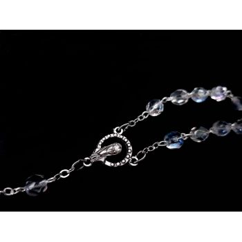 Transparent/Silver Baptism Baby Bracelet 10th Rosary Style ROSARY 12