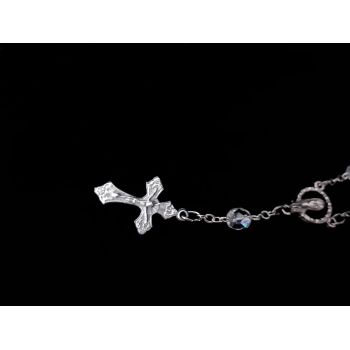 Transparent/Silver Baptism Baby Bracelet 10th Rosary Style ROSARY 12