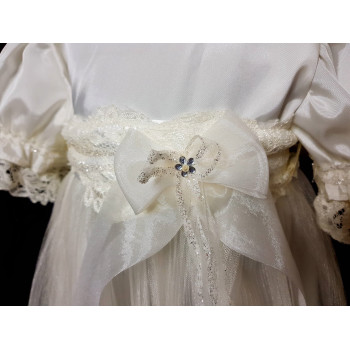 Ivory Baby Girl Christening Dress & Bonnet Style MEGAN
