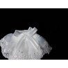 White Baby Girl Christening/Special Occasion Socks with ROSE Frill