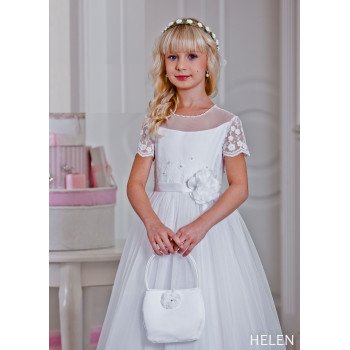 Handmade Floral First Holy Communion Dress Style HELEN