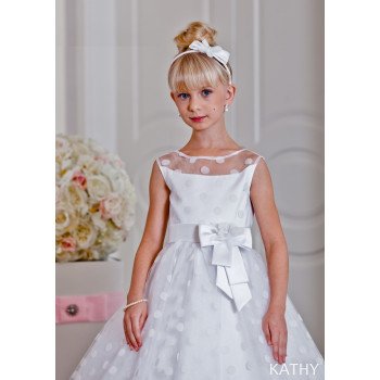 Unusual First Holy Communion Ballet Length Dress Style KATHY
