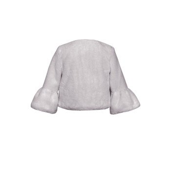 Gray Faux Fur Bolero Style 36/B/J17