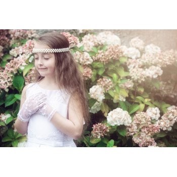 Elegant Satin Handmade First Holy Communion Dress Style ELSA